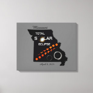 Impresión de lienzo de eclipse solar de Missouri