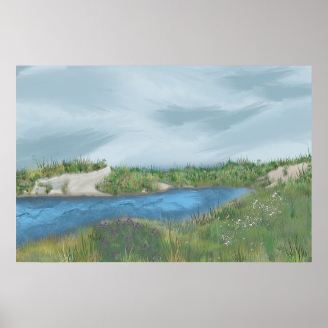 Impresión de lienzo de entrada marina (Frente)