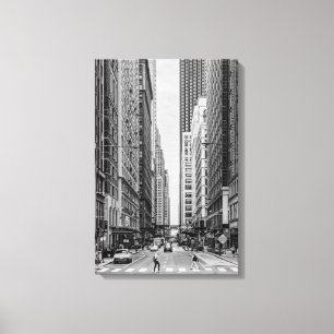 Impresión de lienzo de escala de grises de Chicago