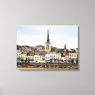 Impresión de lienzo de escenas de la ribera del rí