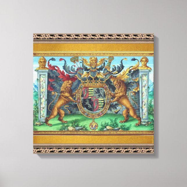 Impresión de lienzo de escudo de armas (Anverso)