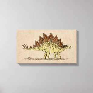 Impresión de lienzo de estegosaurio de dinosaurio 