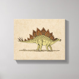 Impresión de lienzo de estegosaurio de dinosaurio