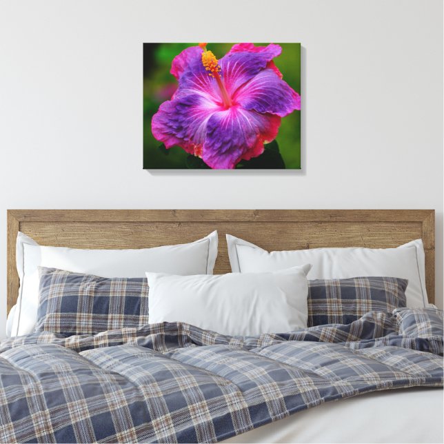 Impresión de lienzo de estiramiento de flor de Hib (Insitu(Dormitorio))