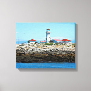 Impresión de lienzo de faro de la isla de foco de 