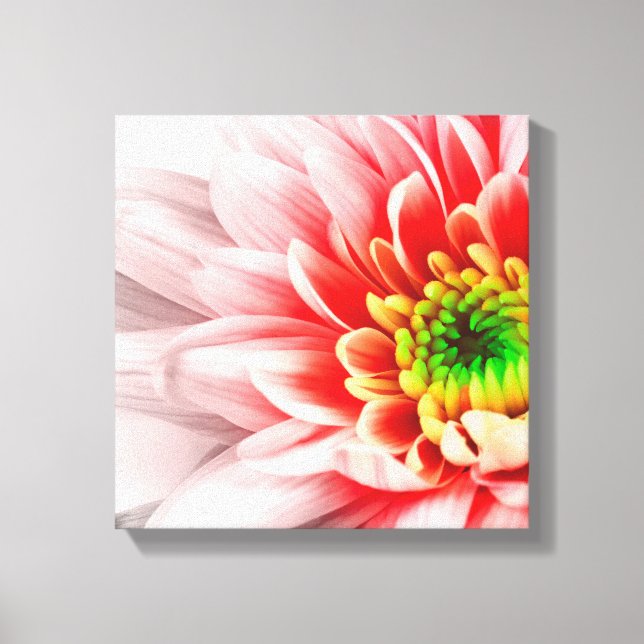 Impresión de lienzo de flor rosa (Anverso)
