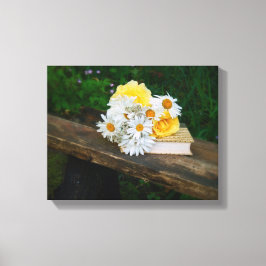 Impresión de lienzo de flor y roma