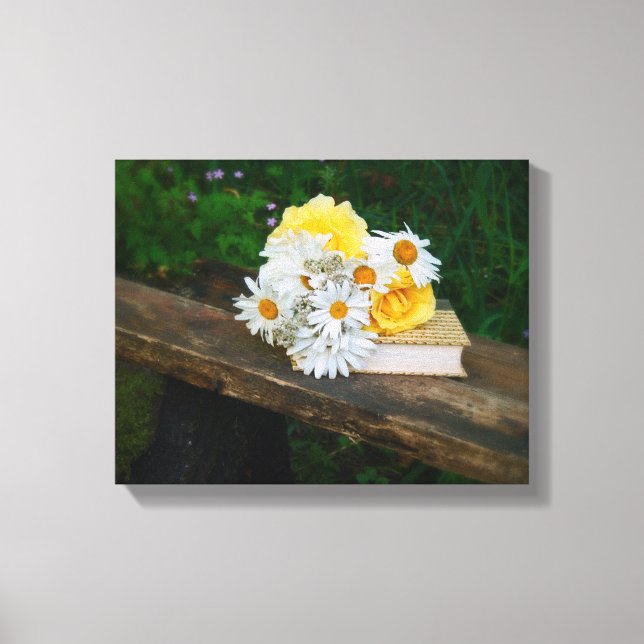 Impresión de lienzo de flor y roma (Anverso)