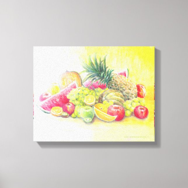Impresión de lienzo de frutas felices (Anverso)