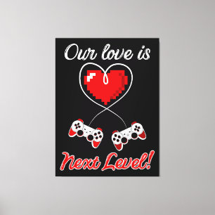 Impresión de lienzo de gamer Valentine