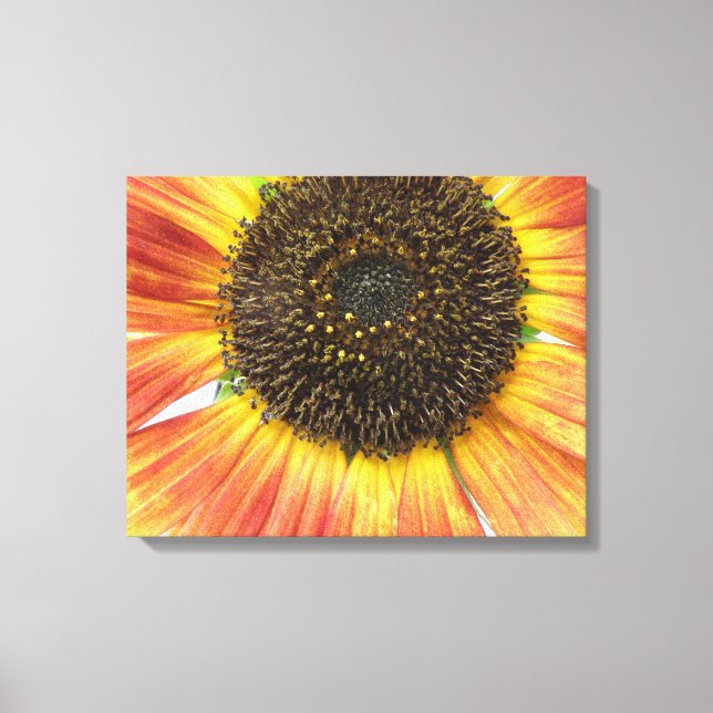 Impresión de lienzo de girasol naranja (Anverso)