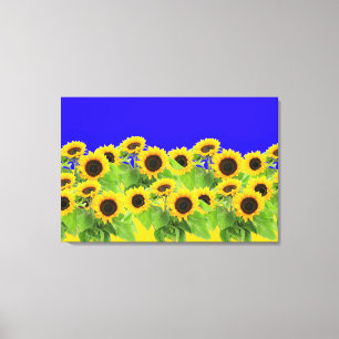 Impresión de lienzo de girasoles