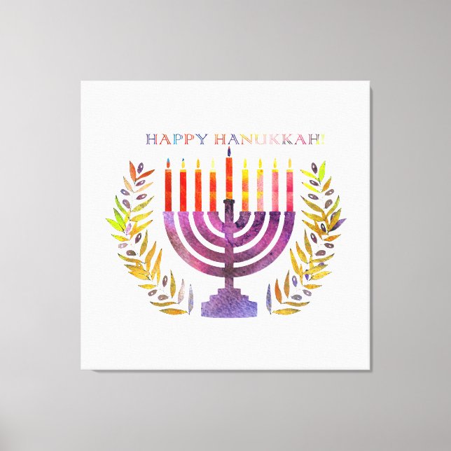 Impresión de lienzo de Hanukkah (Anverso)