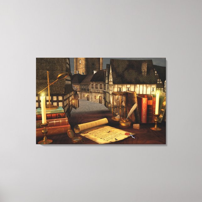 Impresión de lienzo de horizontes antiguos (Anverso)