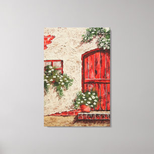 Impresión de lienzo de imitación rústico antiguo d