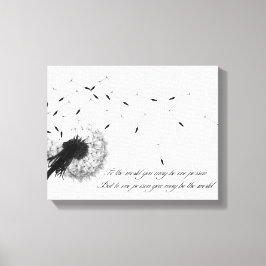Impresión de lienzo de inspiración de Dandelion