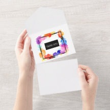 impresión de lienzo de invitación de boda personal