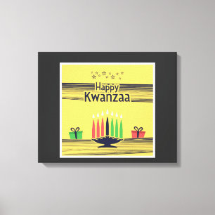 Impresión de lienzo de Kwanzaa feliz