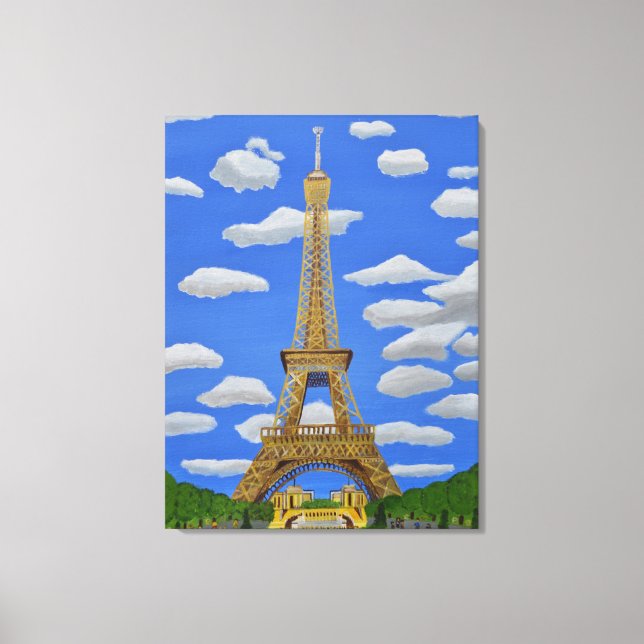 Impresión de lienzo de la Torre Eiffel (Anverso)