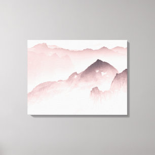 Impresión de lienzo de las montañas minimalistas