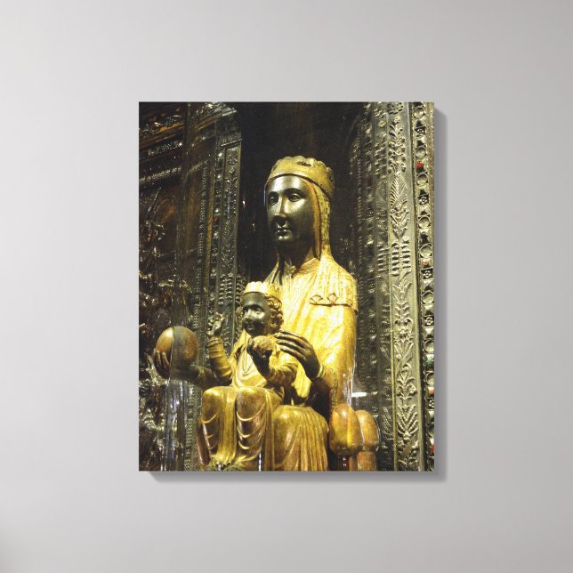 impresión de lienzo de madonna montserrat negro (Anverso)