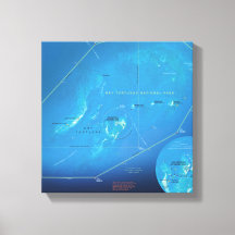 Impresión de lienzo de mapa seco Tortugas