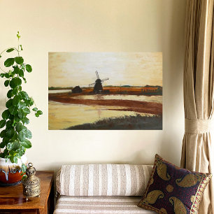 Impresión de lienzo de molino de viento