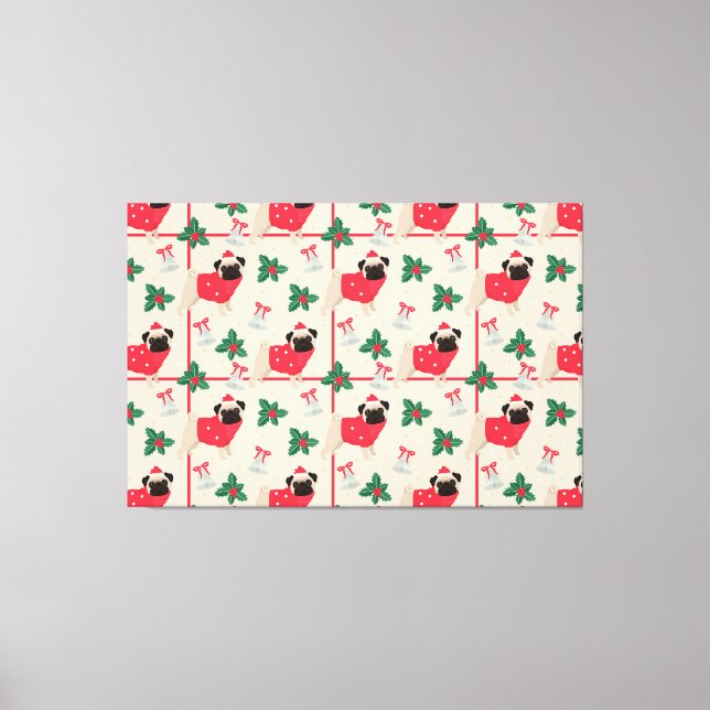 Impresión de lienzo de Navidades de puggy (Anverso)