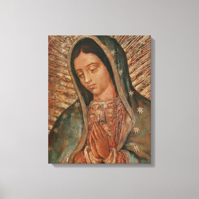 impresión de lienzo de nuestra señora guadalupe (Anverso)