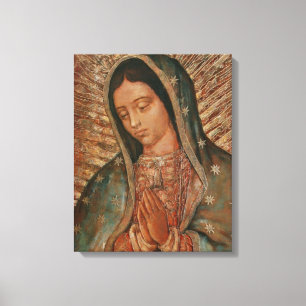 impresión de lienzo de nuestra señora guadalupe