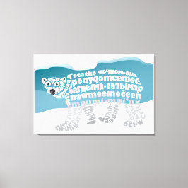 Impresión de lienzo de oso polar mundial