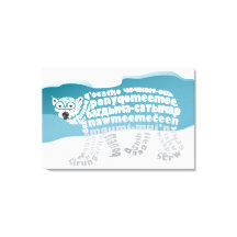 Impresión de lienzo de oso polar mundial