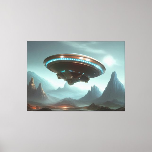 Impresión de lienzo de OVNI galáctico (Anverso)