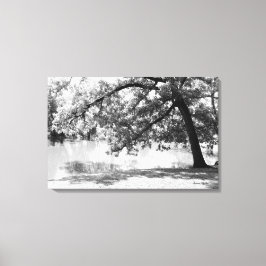 Impresión de lienzo de paisaje en blanco y negro
