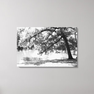 Impresión de lienzo de paisaje en blanco y negro