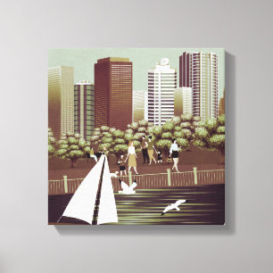 Impresión de lienzo de paisaje urbano
