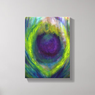 Impresión de lienzo de pavo real