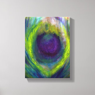 Impresión de lienzo de pavo real