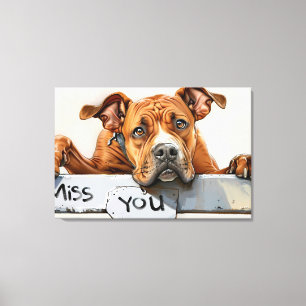 Impresión de lienzo de perro