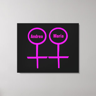 Impresión de lienzo de Personalizable para lesbian