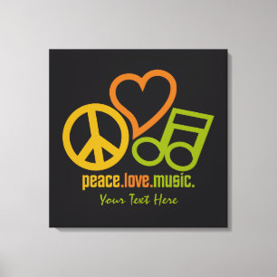 Impresión de lienzo de personalizado de música Pea