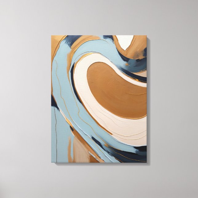 Impresión de lienzo de pintura abstracta moderna (Anverso)