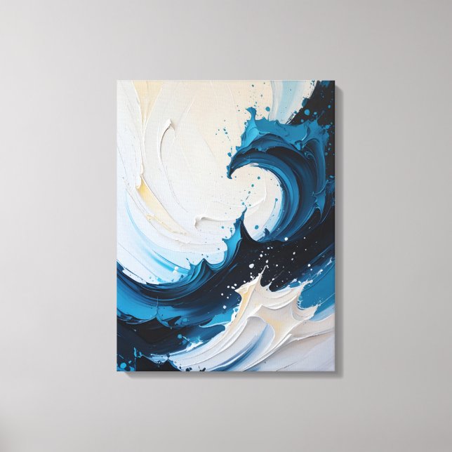 Impresión de lienzo de pintura abstracta moderna (Anverso)