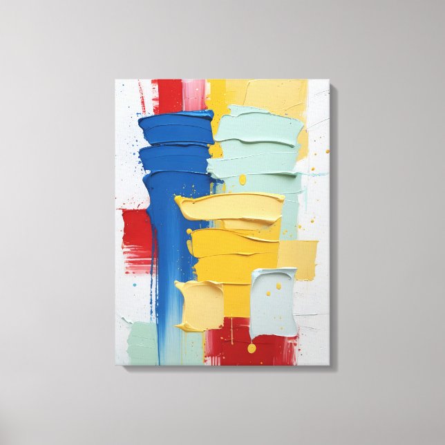 Impresión de lienzo de pintura abstracta moderna (Anverso)
