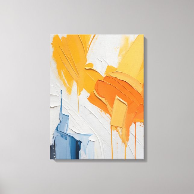 Impresión de lienzo de pintura abstracta moderna (Anverso)