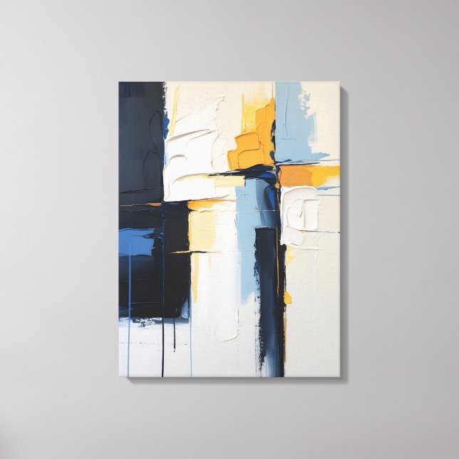 Impresión de lienzo de pintura abstracta moderna (Anverso)