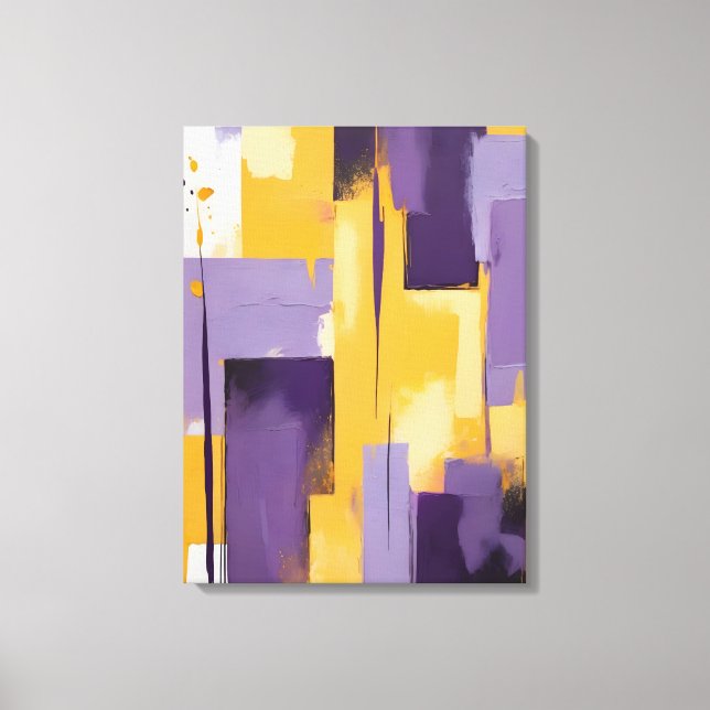 Impresión de lienzo de pintura abstracta moderna (Anverso)