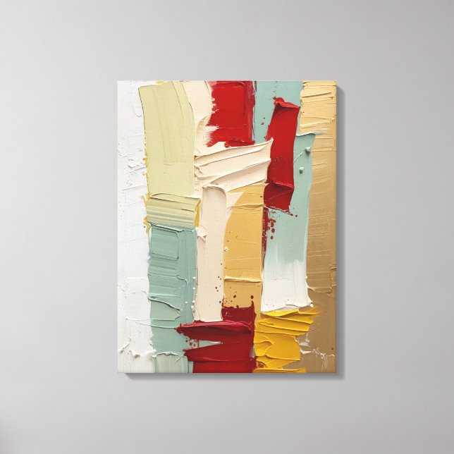 Impresión de lienzo de pintura abstracta moderna (Anverso)
