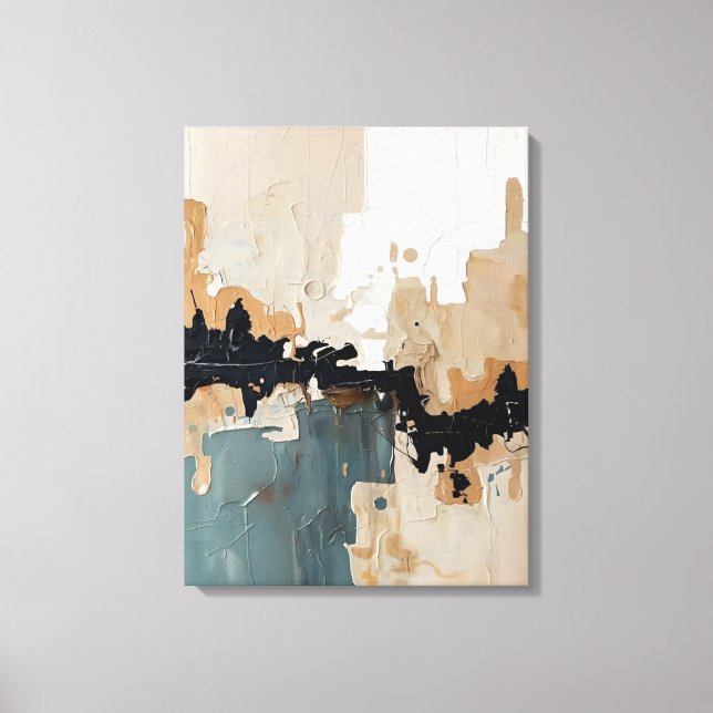 Impresión de lienzo de pintura abstracta moderna (Anverso)