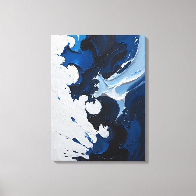 Impresión de lienzo de pintura abstracta moderna (Anverso)